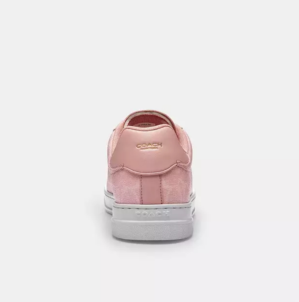 New!!! Coach Women's High Line Signature CC In Pink Sneakers - Picture 6 of 7